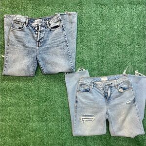 PacSun Light Blue Denim Jeans Ripped Women’s Size 26-27 Straight leg